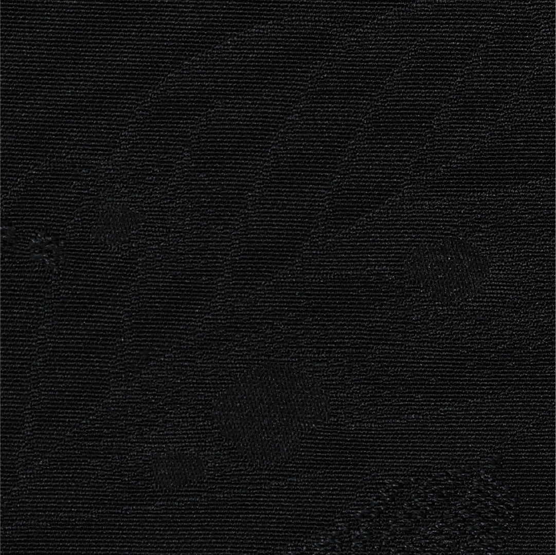 黒羽織 袷 身丈82cm 裄丈66cm 正絹 Sランク 一つ紋 (桔梗) セミフォーマル Mサイズ 植物柄 黒系 RP 1233-12565