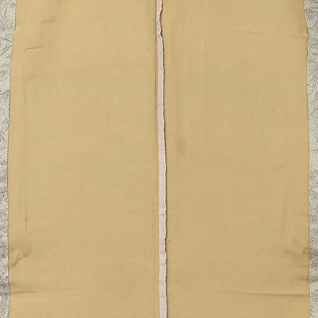 小紋 単衣 身丈145cm 裄62.5cm ベージュ系 古典柄 正絹 Aランク 1215-01519-3125