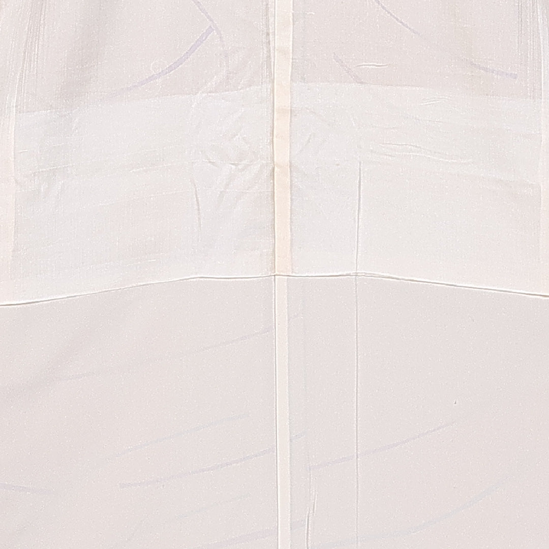 小紋 袷 身丈159cm 裄丈66cm 正絹 Cランク インフォーマル 広衿 Mサイズ 創作柄 黄系 LP 1221-11281