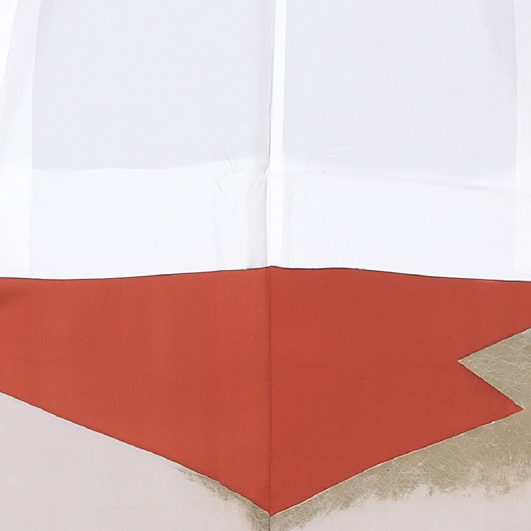 付下げ(お召) 袷 身丈151cm 裄丈61cm 正絹 Sランク Sサイズ 広衿 インフォーマル 有職文様 赤系 ピンク系 1261-03201