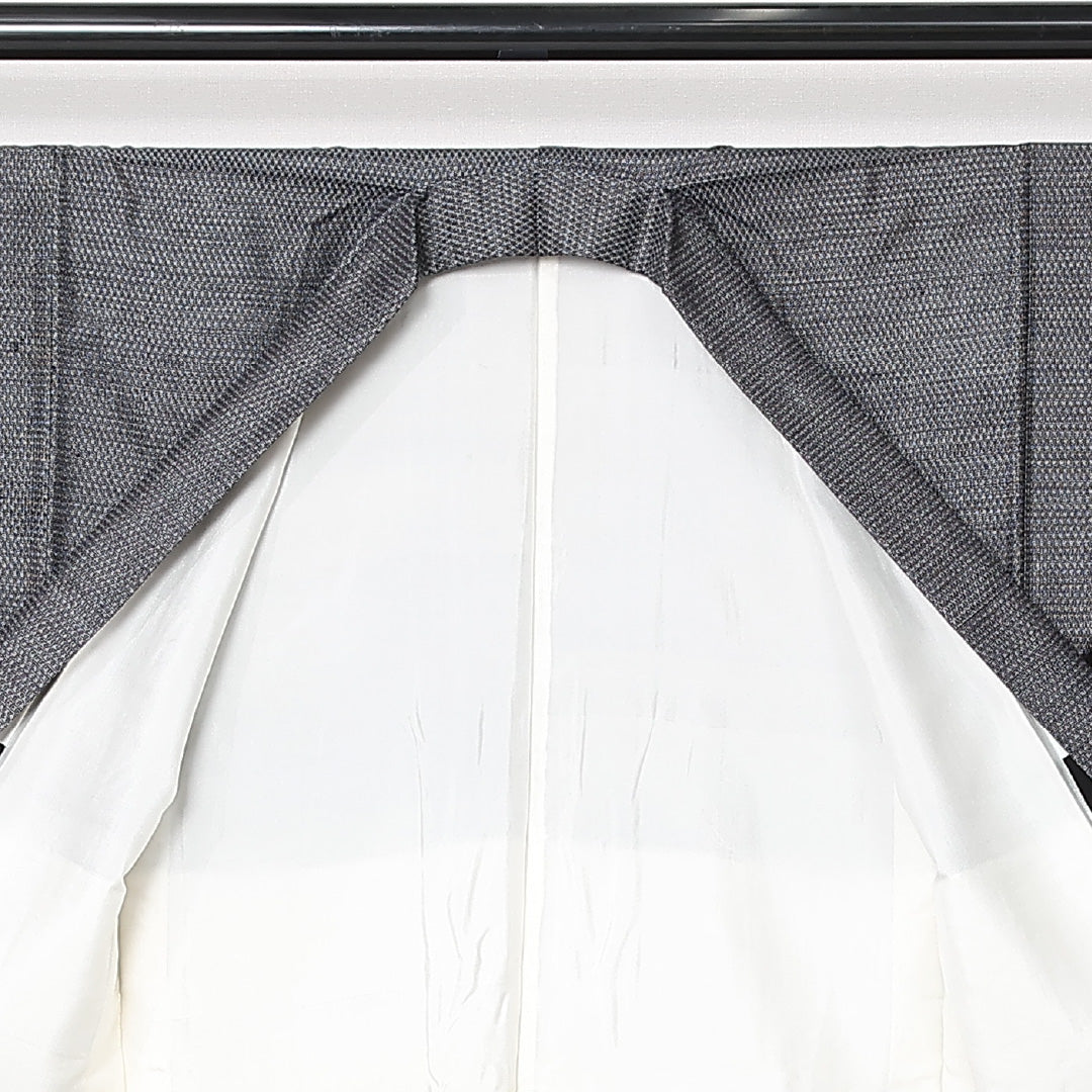 男着物 袷 身丈138cm 裄丈65cm 正絹 Cランク カジュアル 棒衿 Sサイズ 亀甲絣 グレー系 LP 1224-12998