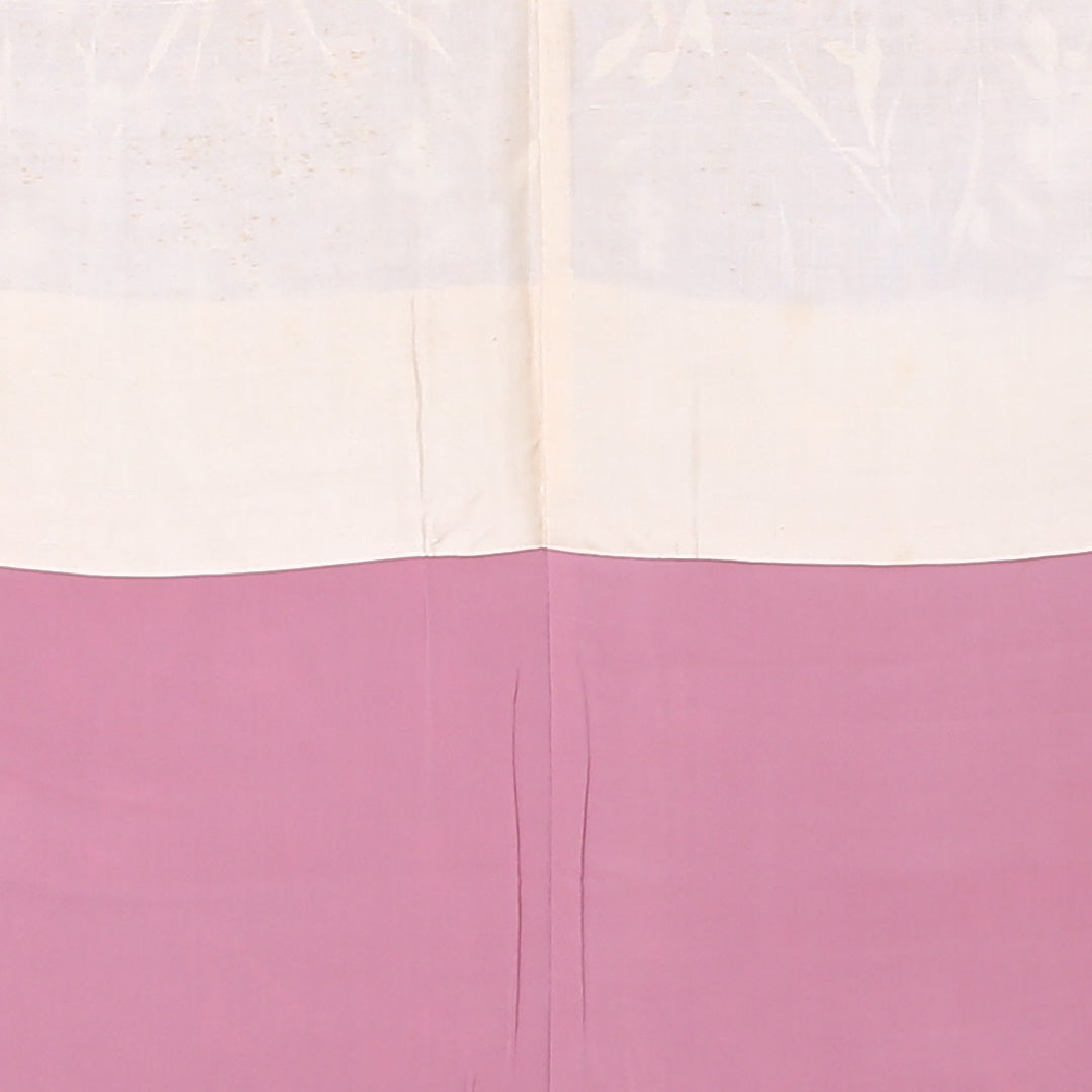 小紋 袷 身丈160cm 裄62.5cm ピンク系 花柄 正絹 Aランク 1215-01944-3413