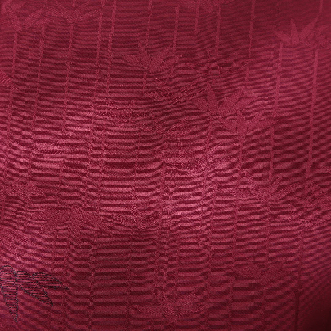 道行コート 身丈84cm 裄丈63cm 正絹 Sランク S 笹 赤系 1217-00387
