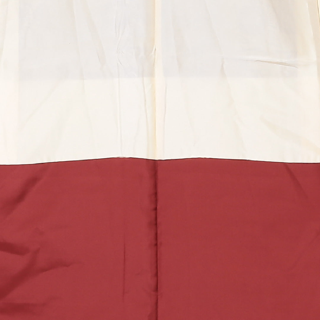 お召 袷 身丈154cm 裄64cm 正絹 茶系 Sランク 牡丹 しつけ糸 1216-00777-2214