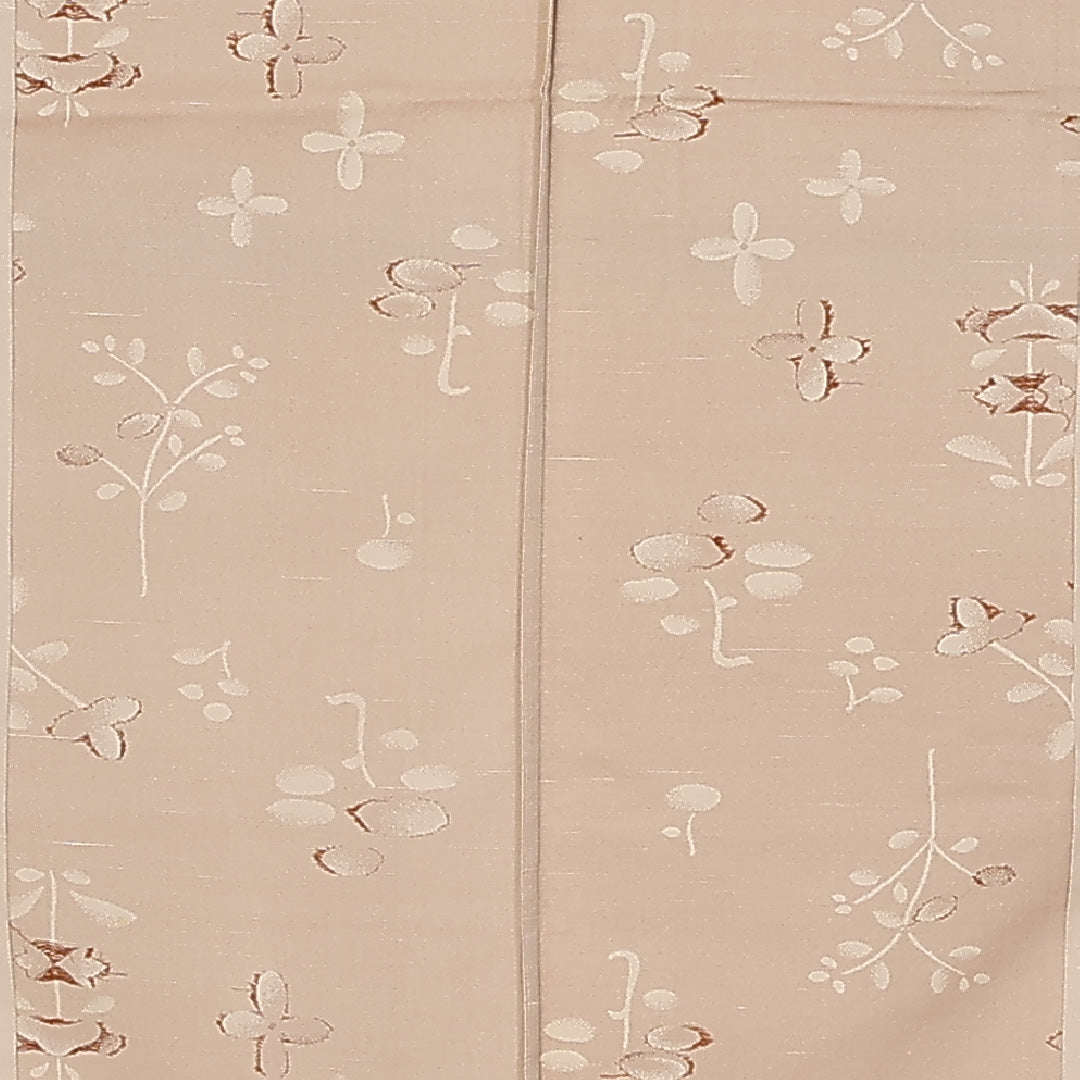 紬 単衣 身丈153cm 裄65cm 正絹 茶系 Aランク 1216-01381