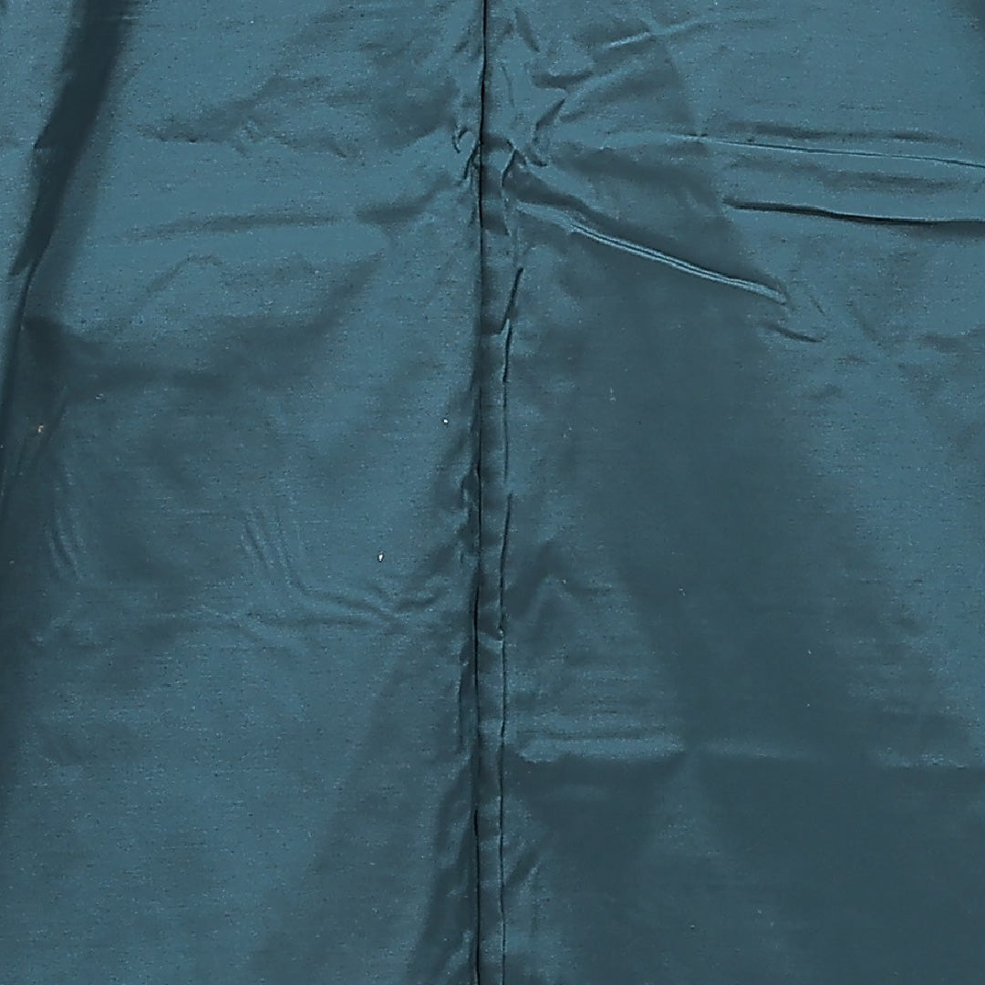 男着物 袷 身丈154cm 裄丈73cm 正絹 Sランク カジュアル 棒衿 XLサイズ 無地 青系 M4 1224-16921