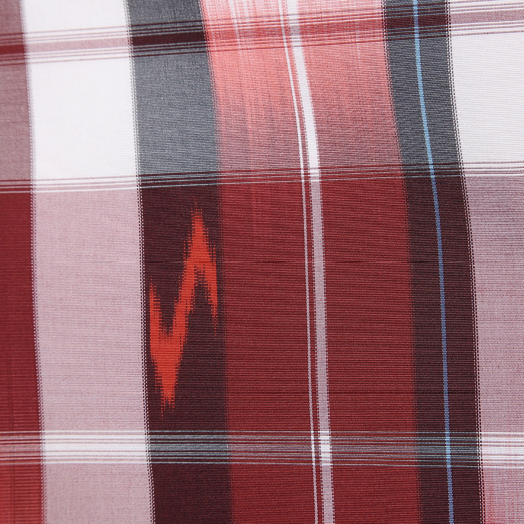 道行コート 身丈88cm 裄丈67cm M 正絹 Sランク 袷 紬 ポケットあり 格子 絣 1263-10799