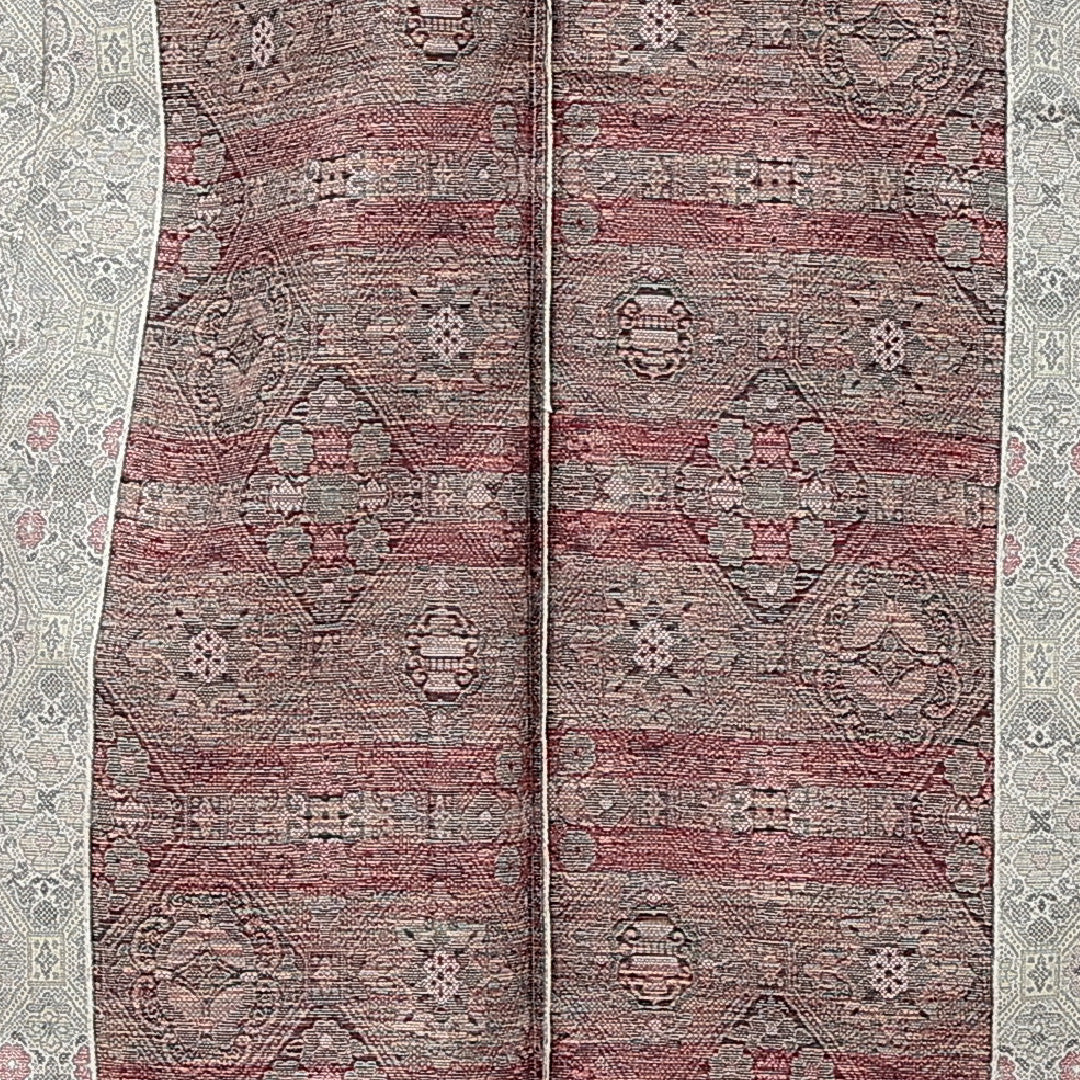洗える着物 ウールの紬 単衣 身丈147cm 裄丈61cm ウール Aランク カジュアル バチ衿 XSサイズ 古典柄 クリーム系 HP 1223-14303
