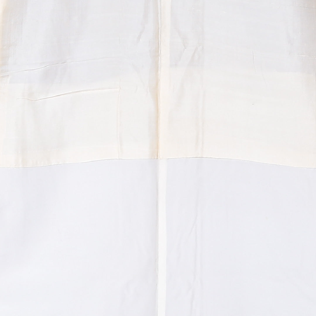 小紋 袷 身丈147cm 裄丈63cm 正絹 Aランク インフォーマル 広衿 XSサイズ 露芝草 グレー系 RP 1221-01998