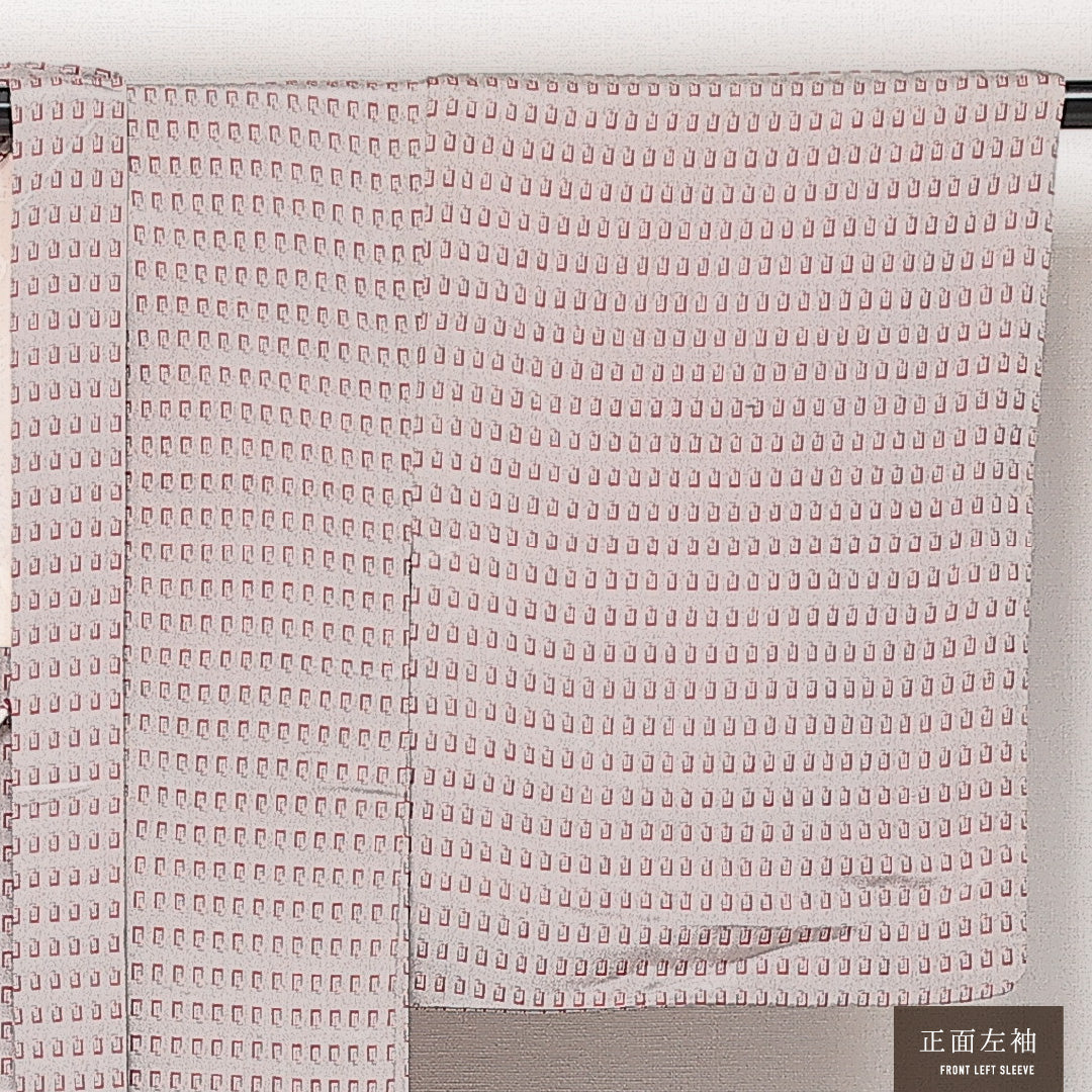 羽織 袷 身丈83cm 裄丈64cm 正絹 Sランク カジュアル Mサイズ 紐あり 創作柄 グレー系 RP 1232-13925