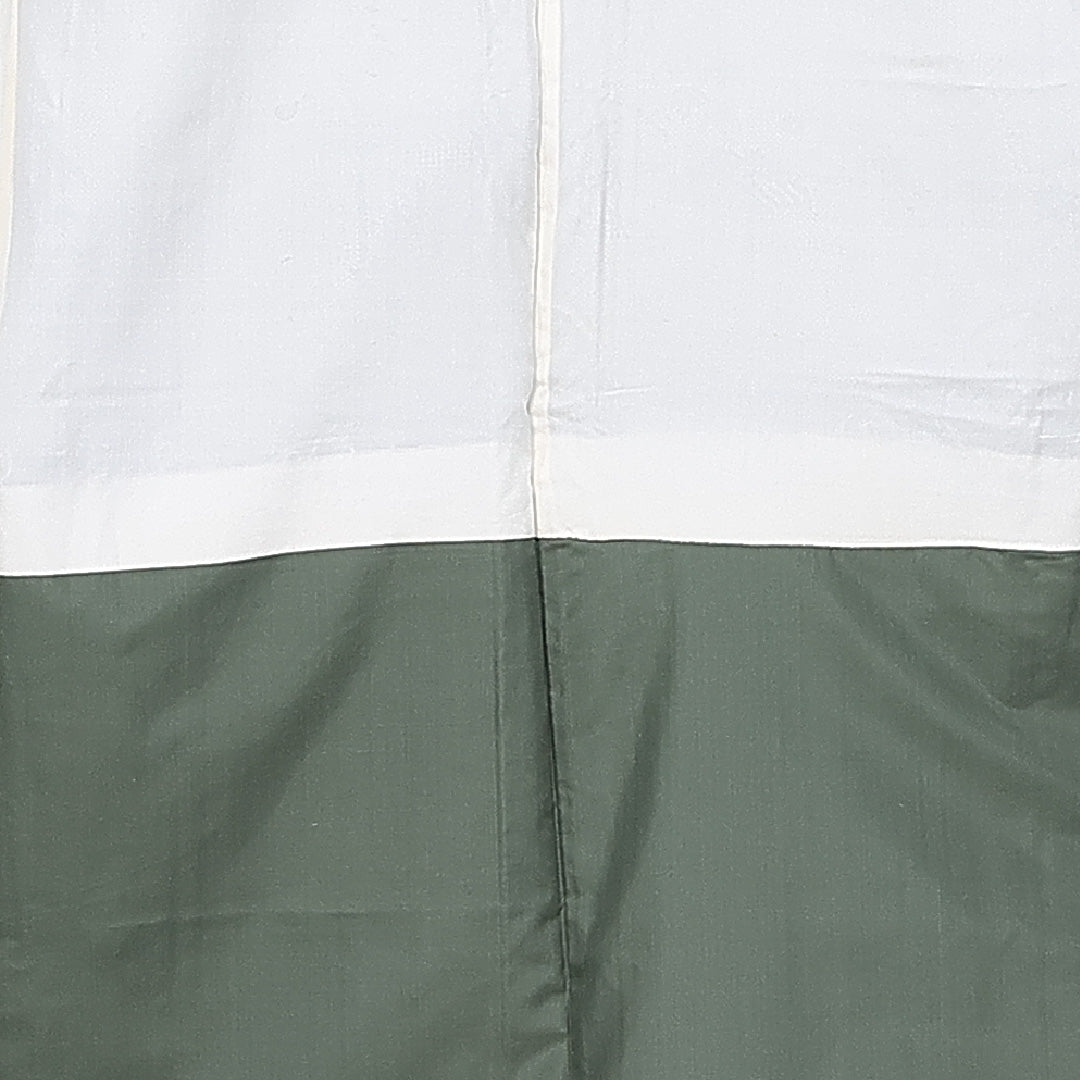 大島紬 袷 身丈162cm 裄丈64cm 正絹 Sランク インフォーマル バチ衿 Lサイズ 茶屋辻 緑系 RP 1223-11244