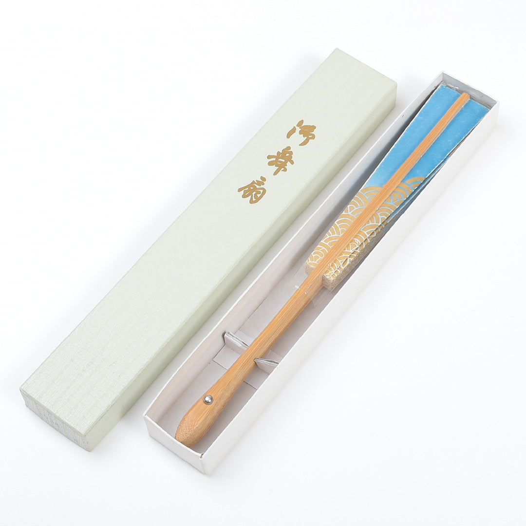 扇子 和装小物 Aランク 竹 舞踊 舞扇子 金箔 和紙 青海波 水色系 両面同柄 1221-00064