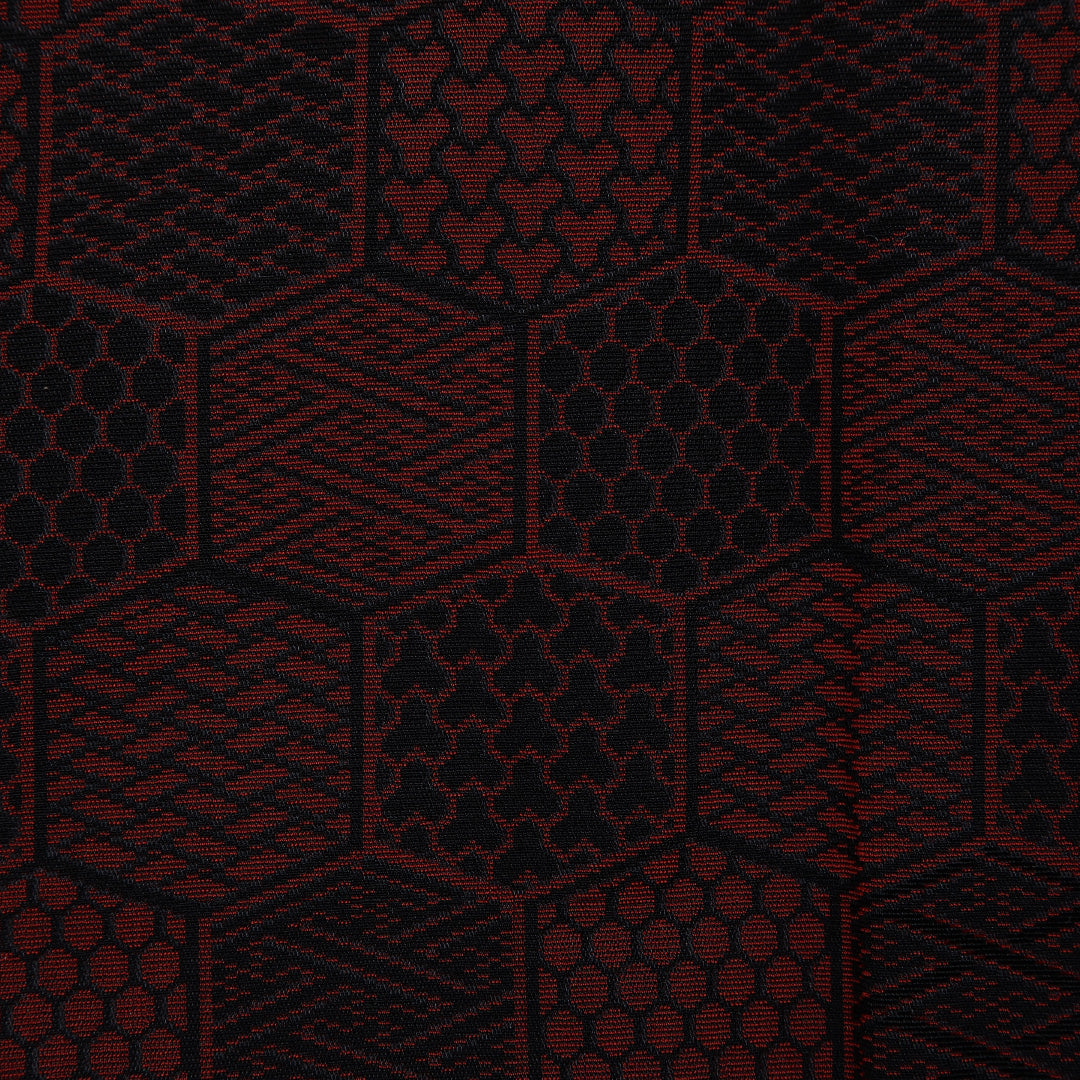 道行コート 身丈101cm 裄丈66cm M ポリエステル Sランク 袷 洗える着物 亀甲 毘沙門亀甲 1263-10615