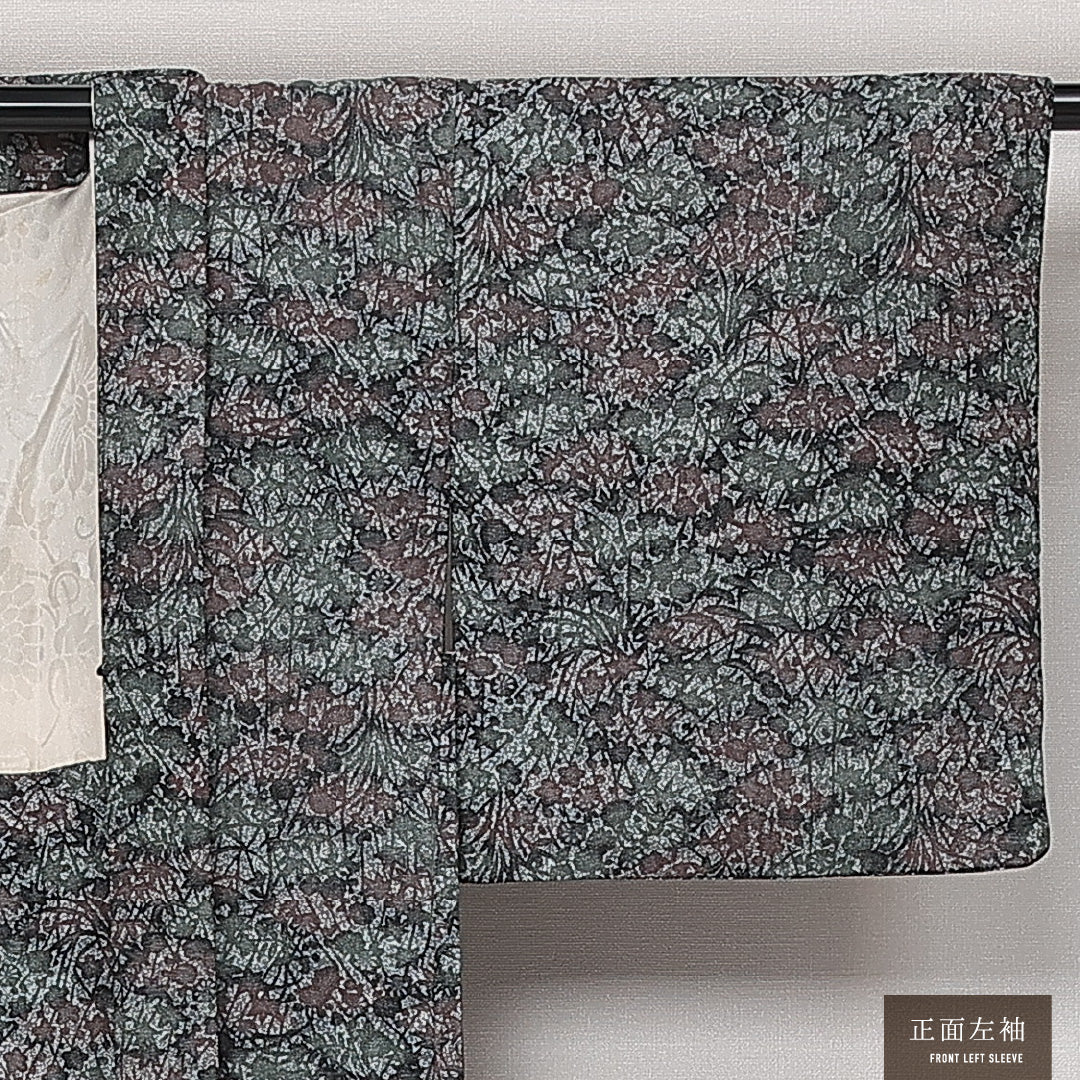 羽織 袷 身丈74cm 裄丈63cm 正絹 Aランク カジュアル Sサイズ 花柄 多色系 HP 1232-13858
