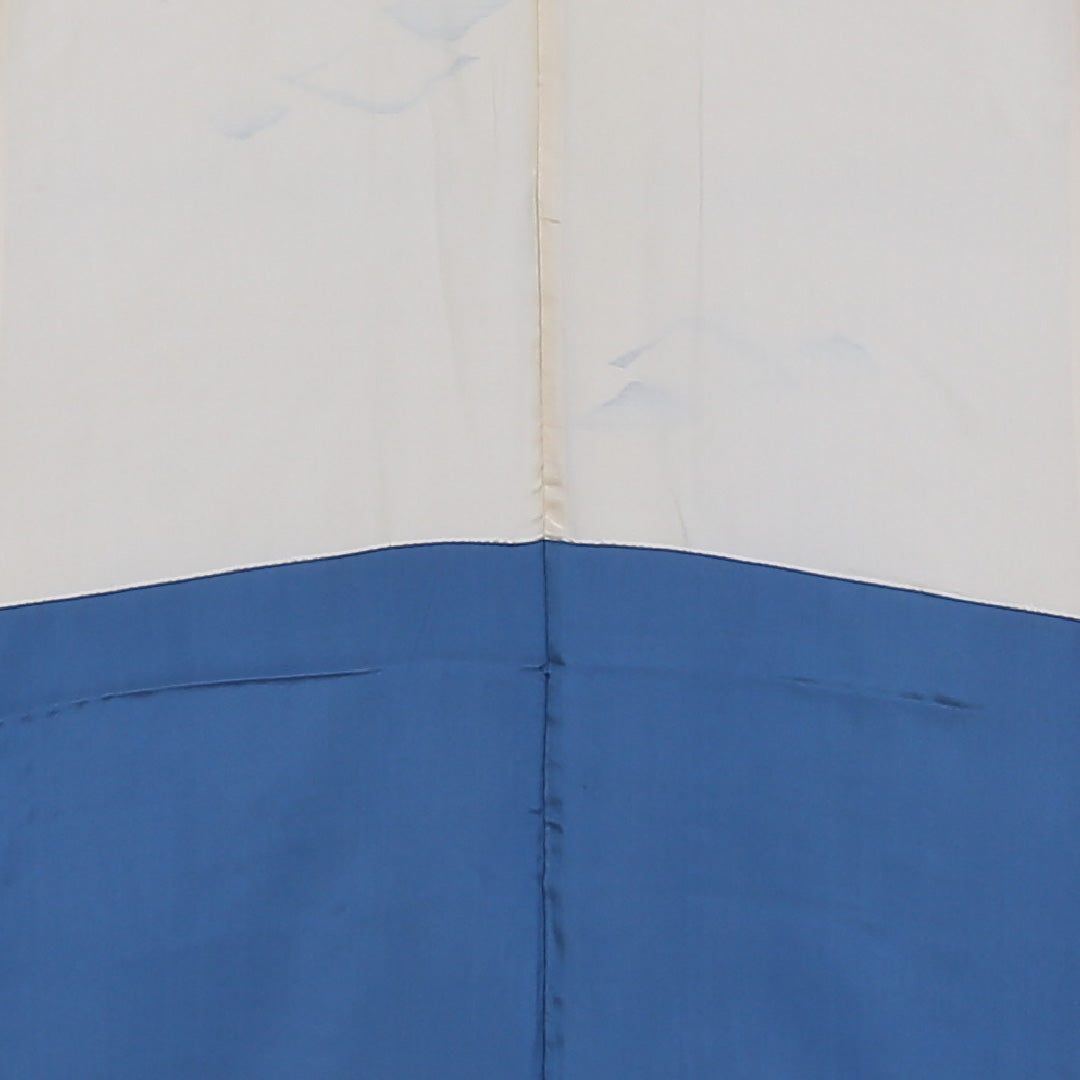 小紋 袷 身丈156cm 裄66cm 白系 松葉 正絹 Aランク 1215-01802-3311