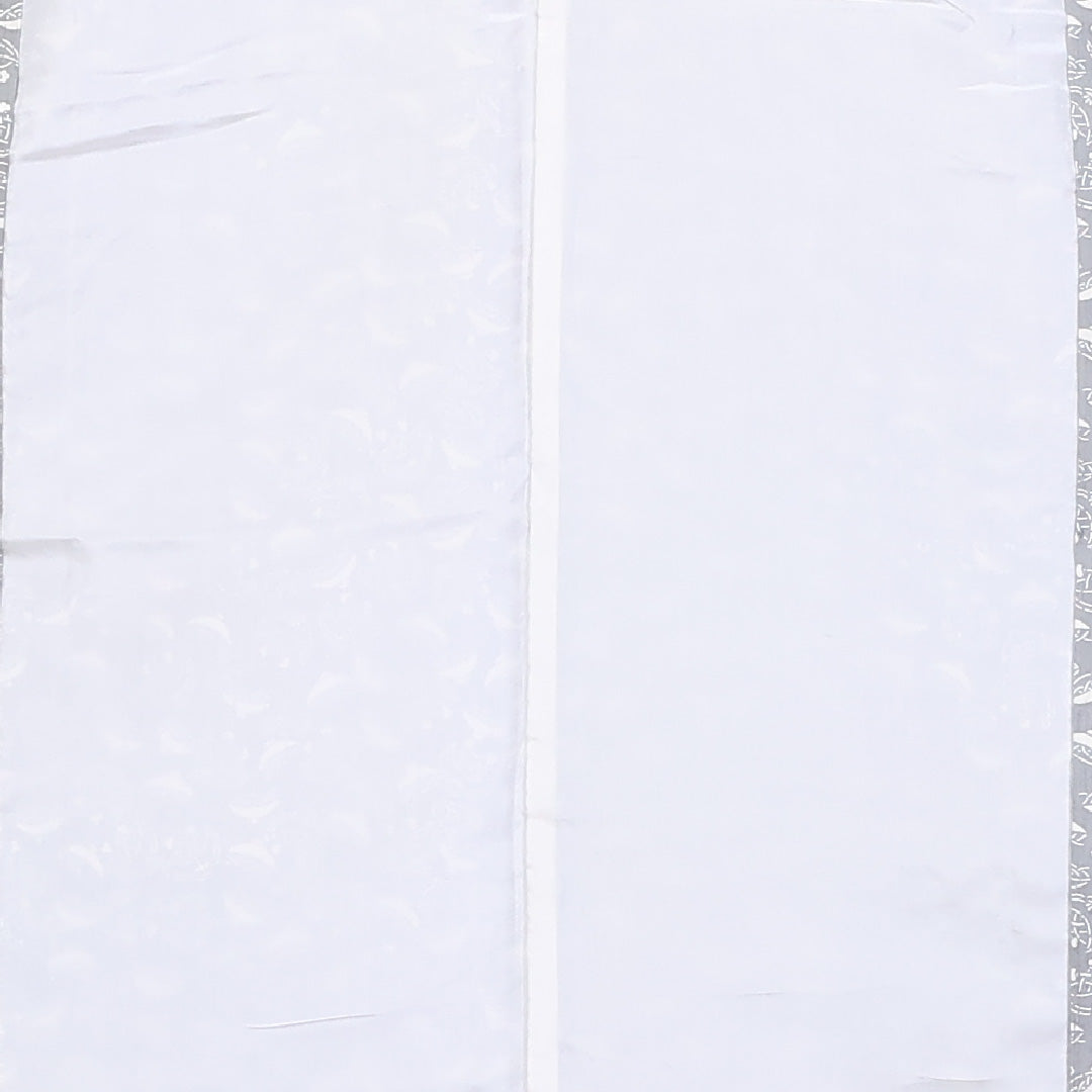 紬 単衣 身丈153cm 裄63.5cm 正絹 居敷当て 真綿紬 グレー系 落款 Cランク 1216-01194