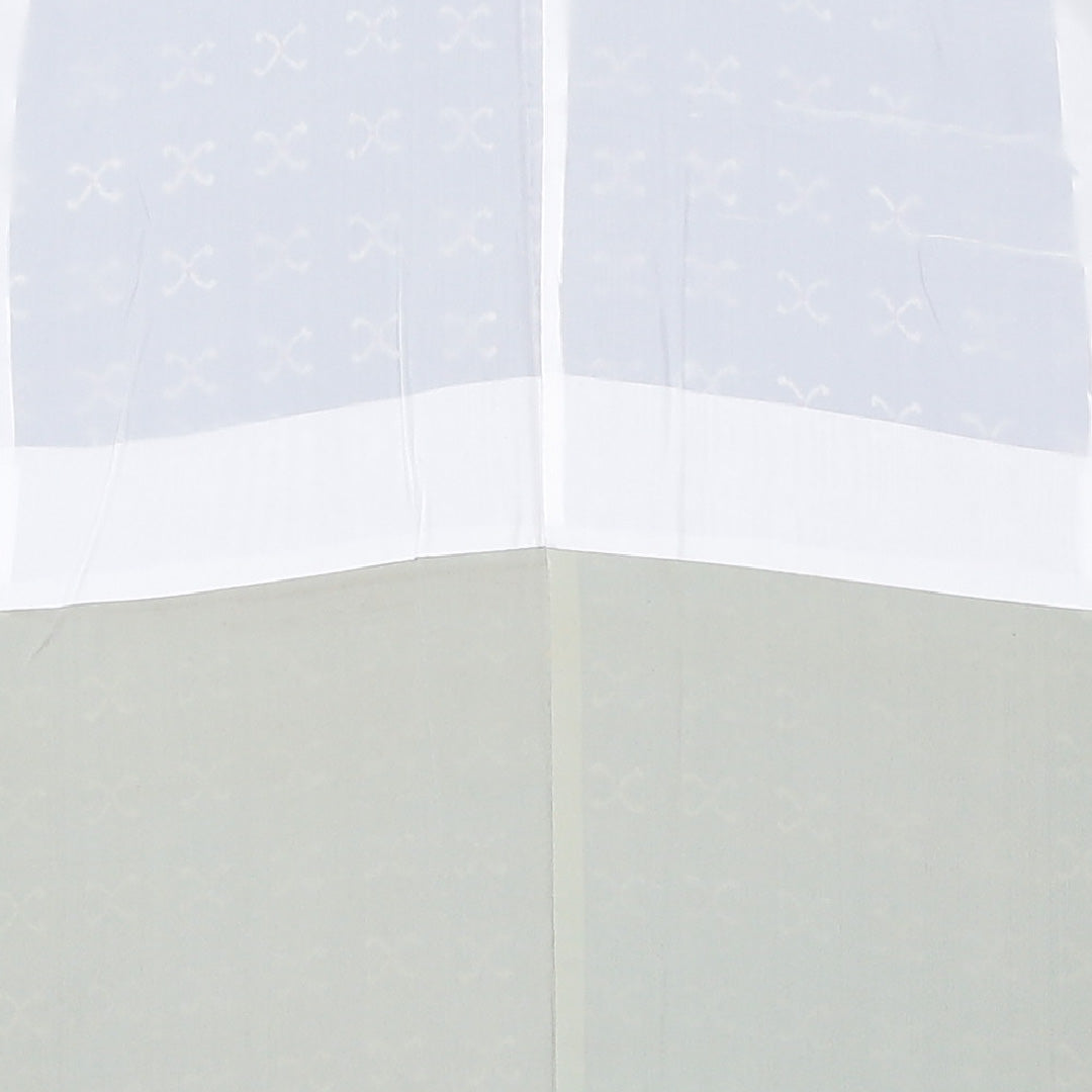 小紋 袷 身丈148cm 裄丈61cm 正絹 Aランク インフォーマル 広衿 XSサイズ 創作柄 緑系 RP 1221-02123