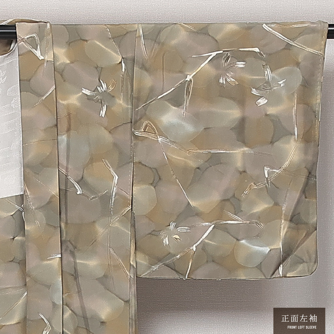 羽織 袷 身丈78cm 裄丈63cm 正絹 Cランク カジュアル Sサイズ 創作柄 緑系 HP 1232-13857