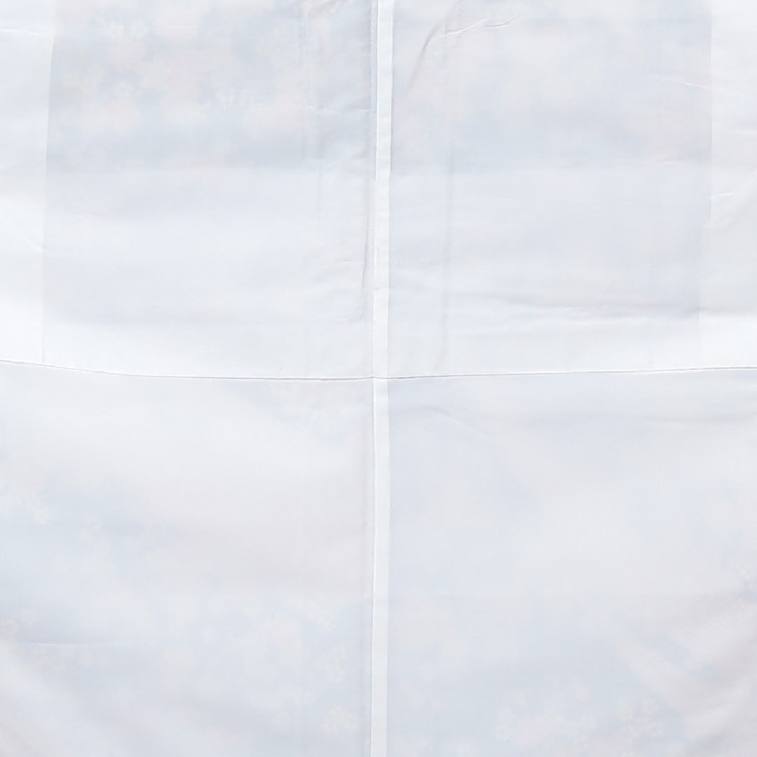 小紋 洗える着物 袷 身丈159cm 裄丈62cm ポリエステル Aランク Mサイズ 広衿 インフォーマル 古典柄 花柄 黒系 ピンク系 1215-01407