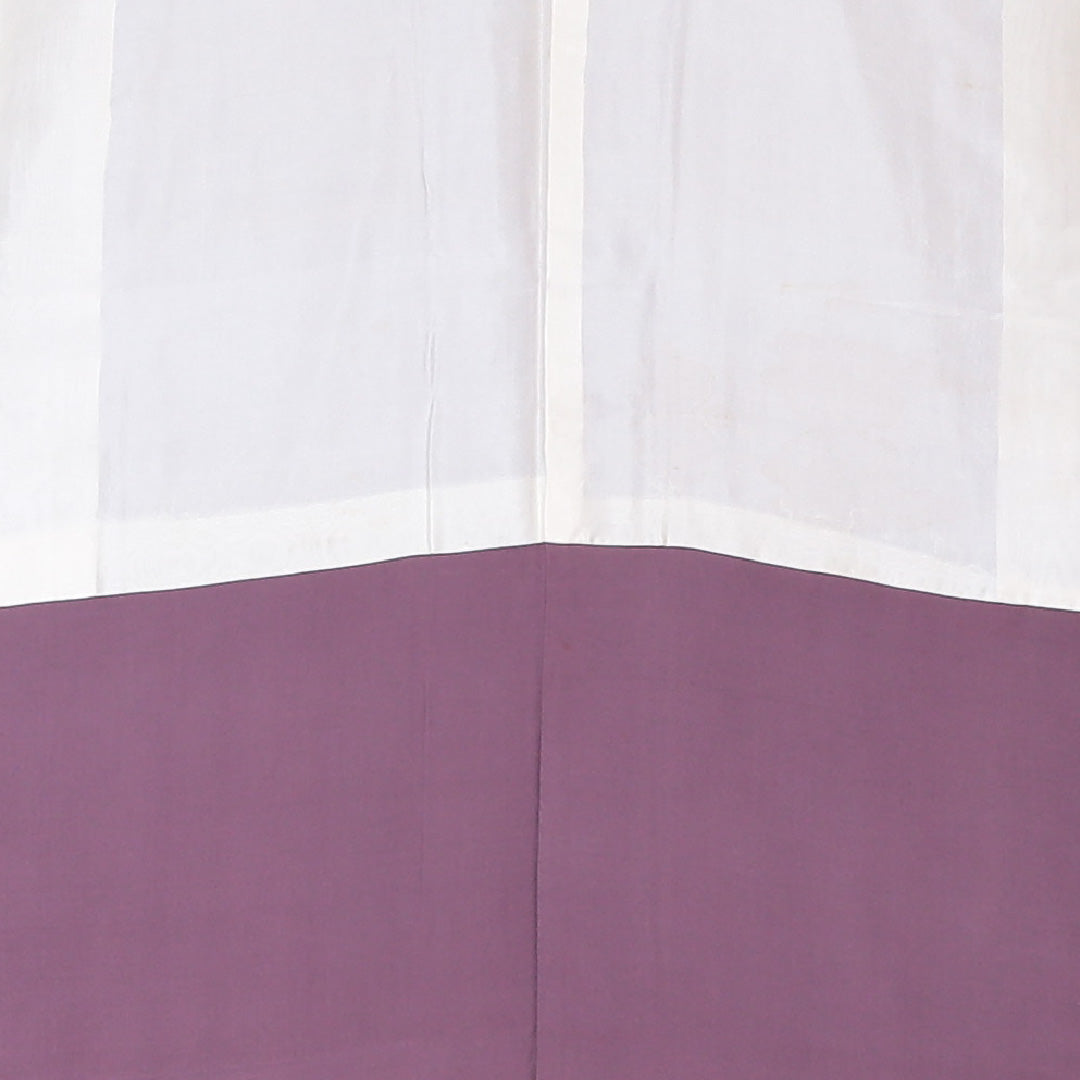 小紋 袷 身丈146cm 裄63.5cm 正絹 蜀江 紫系 Aランク 1215-02044