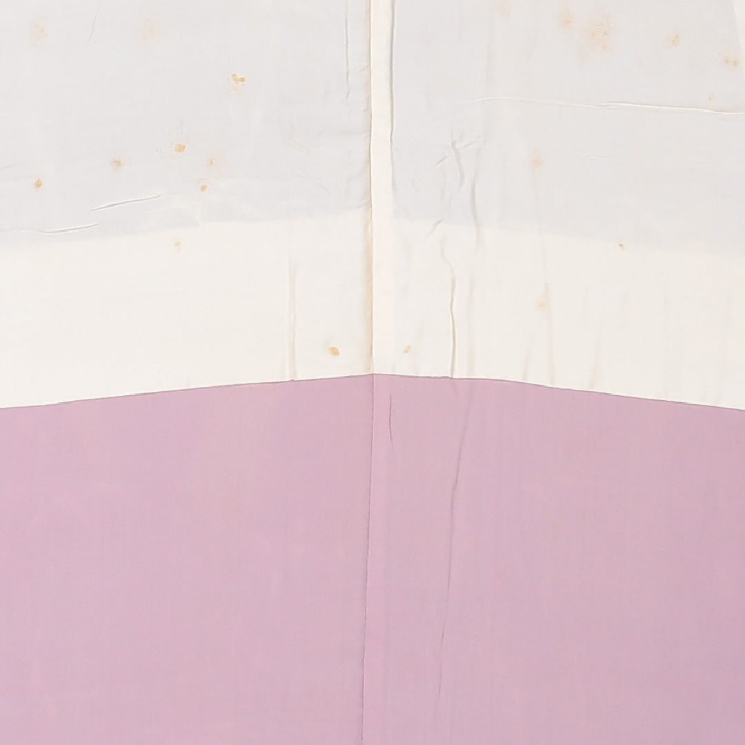 アンティーク 小紋 袷 身丈149cm 裄丈61cm 正絹 Bランク XSサイズ 広衿 笹 紫系 1215-02092