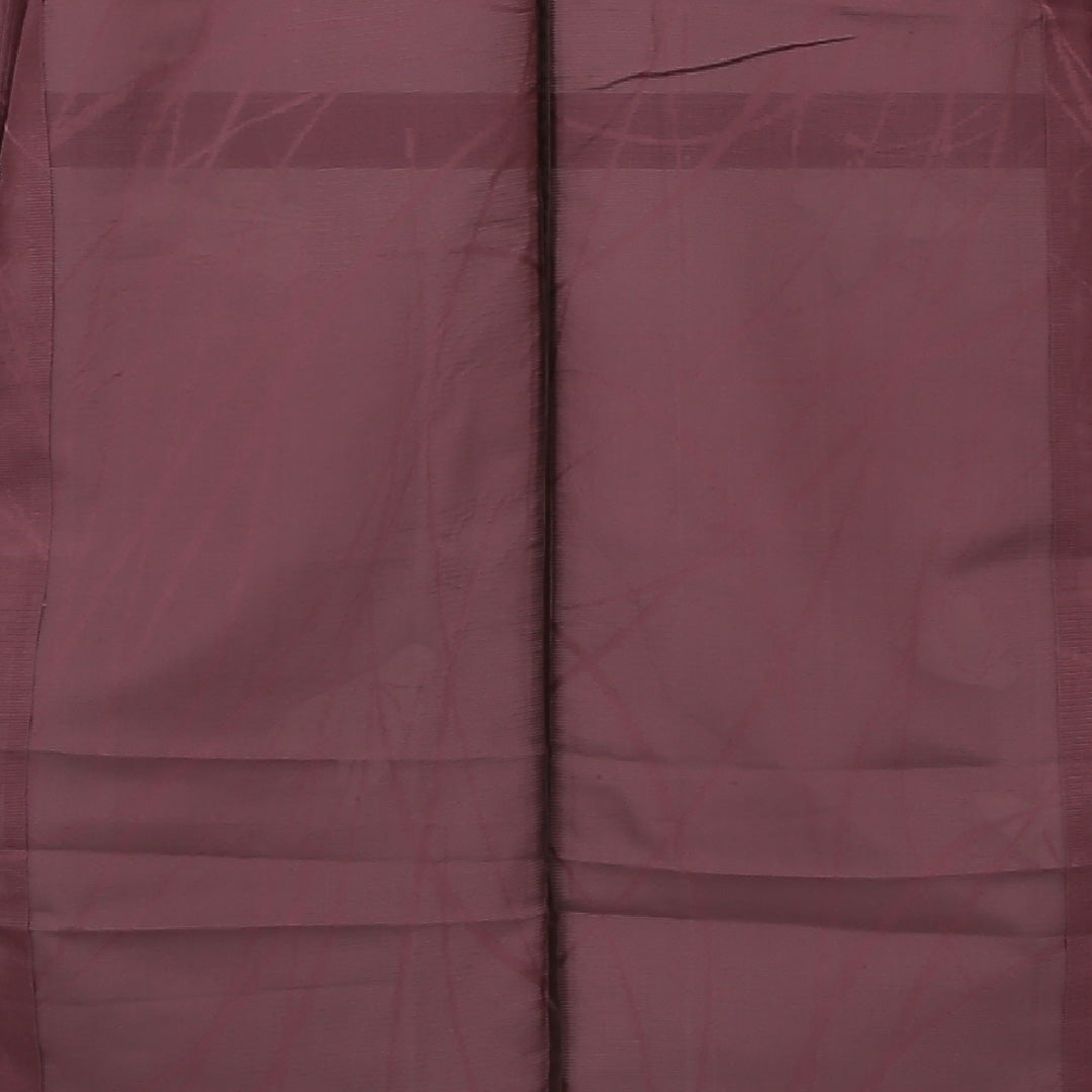 色無地 絽 身丈155cm 裄63.5cm 正絹 茶系 Aランク 芝草 夏着物 1214002353314