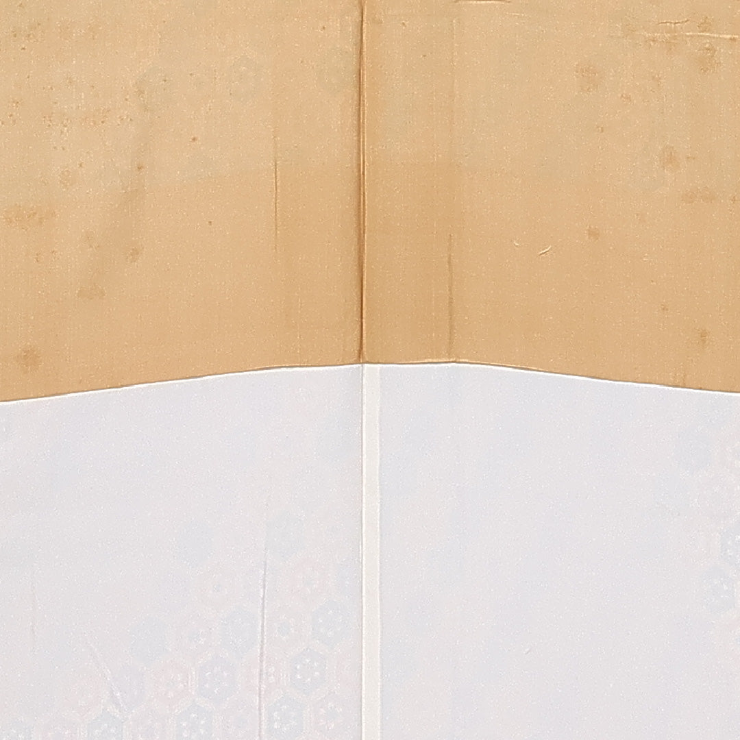 小紋 身丈163cm 裄丈64cm L 正絹 Sランク 袷 バチ衿 花亀甲 1215-10940