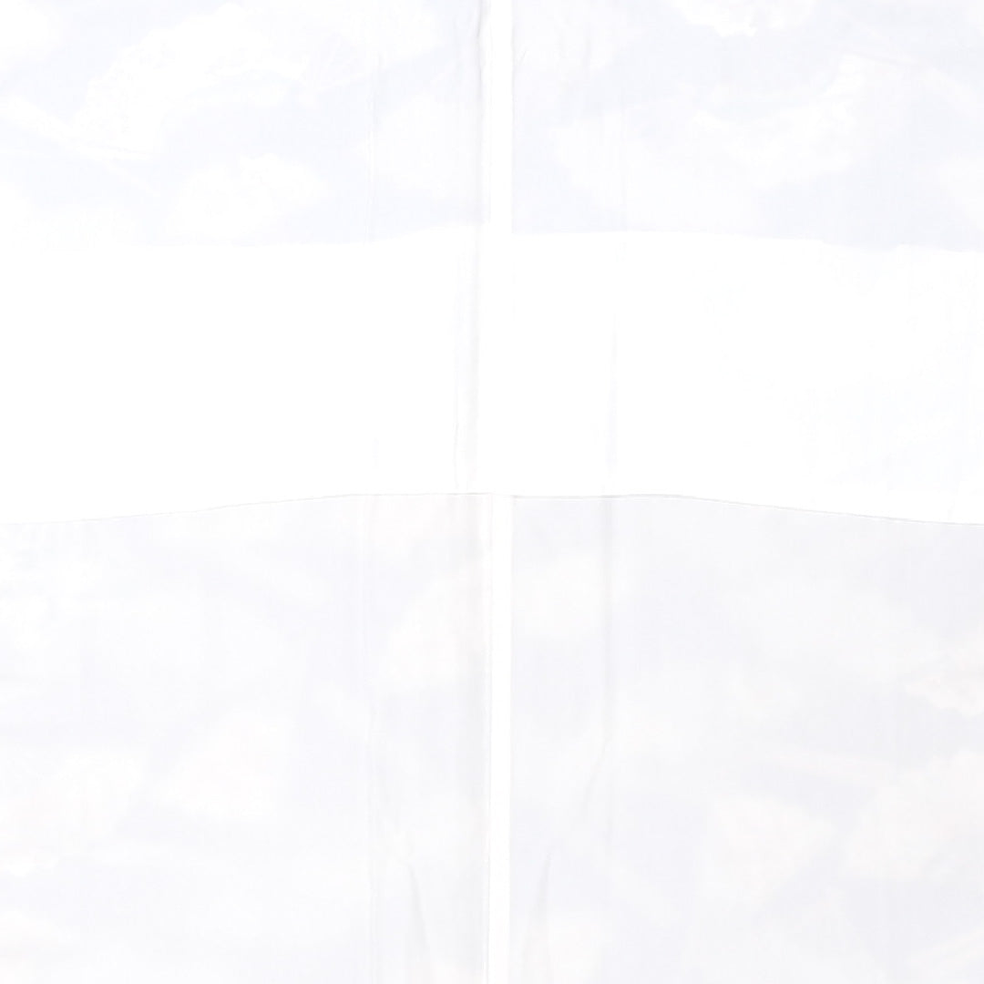 小紋 袷 身丈167cm 裄丈66cm 正絹 Sランク インフォーマル 広衿 XLサイズ 扇 紺系 RP 1221-01992
