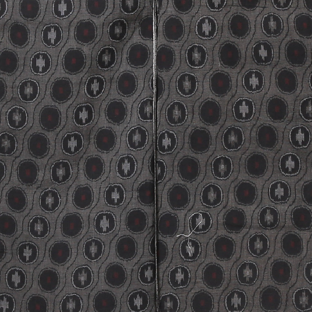 ウールの紬 洗える着物 単衣 身丈148cm 裄丈62cm ウール Bランク XSサイズ バチ衿 カジュアル 丸紋 グレー系 1216-03494