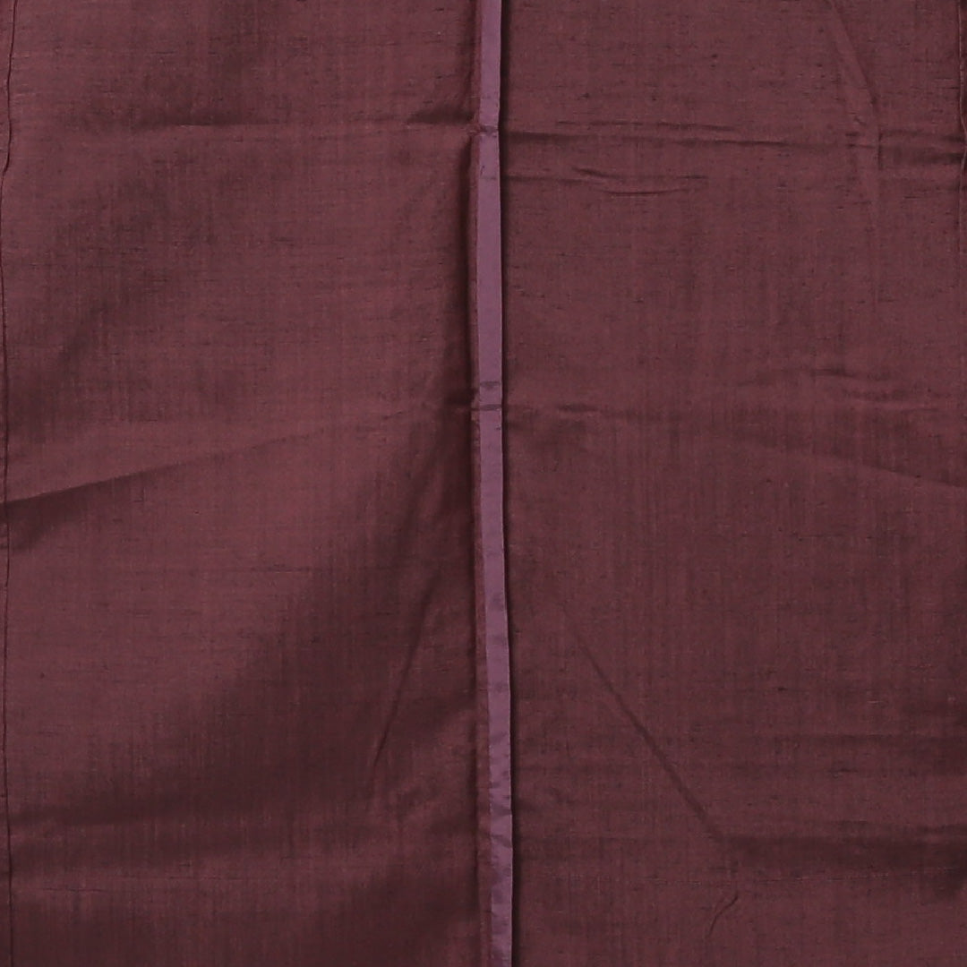 紬 単衣 身丈149cm 裄62cm 正絹 茶系 Aランク 1216-01026