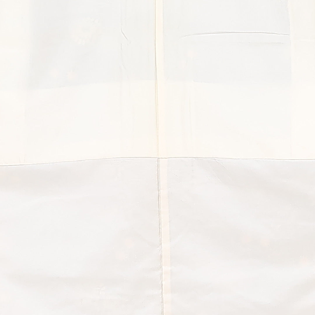 小紋 袷 身丈158cm 裄丈64cm 正絹 Aランク インフォーマル 広衿 Mサイズ 桜川 紺系 RP 1221-13162