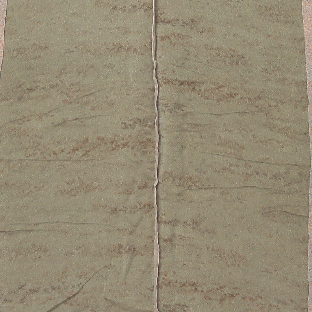 小紋 単衣 身丈157cm 裄丈61cm 正絹 Bランク Mサイズ 広衿 インフォーマル ちりめん 抽象柄 ぼかし染 ベージュ系 1215-02153