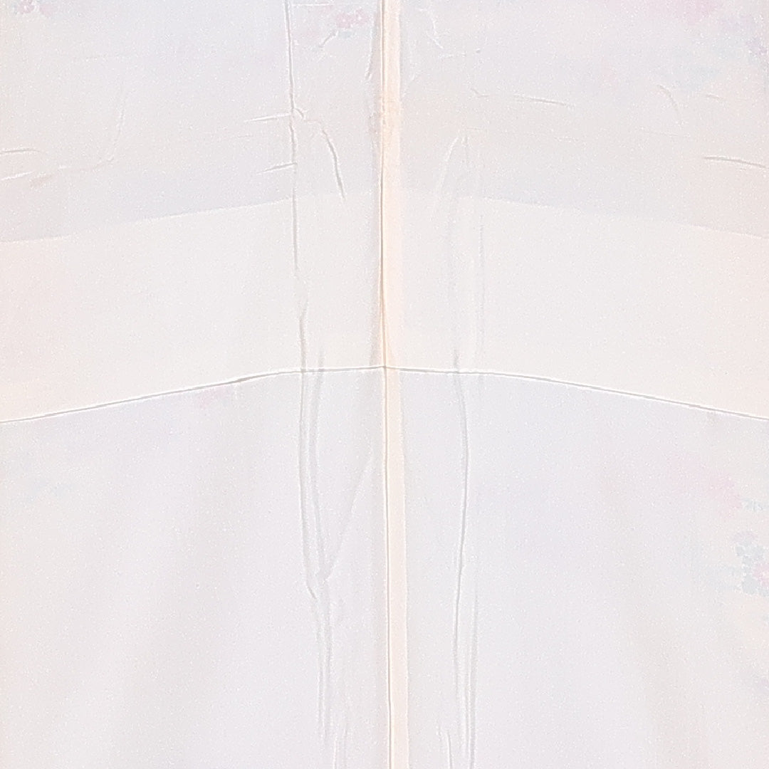小紋 身丈154cm 裄丈64cm S 正絹 Bランク 袷 広衿 梅 笹 1215-10576