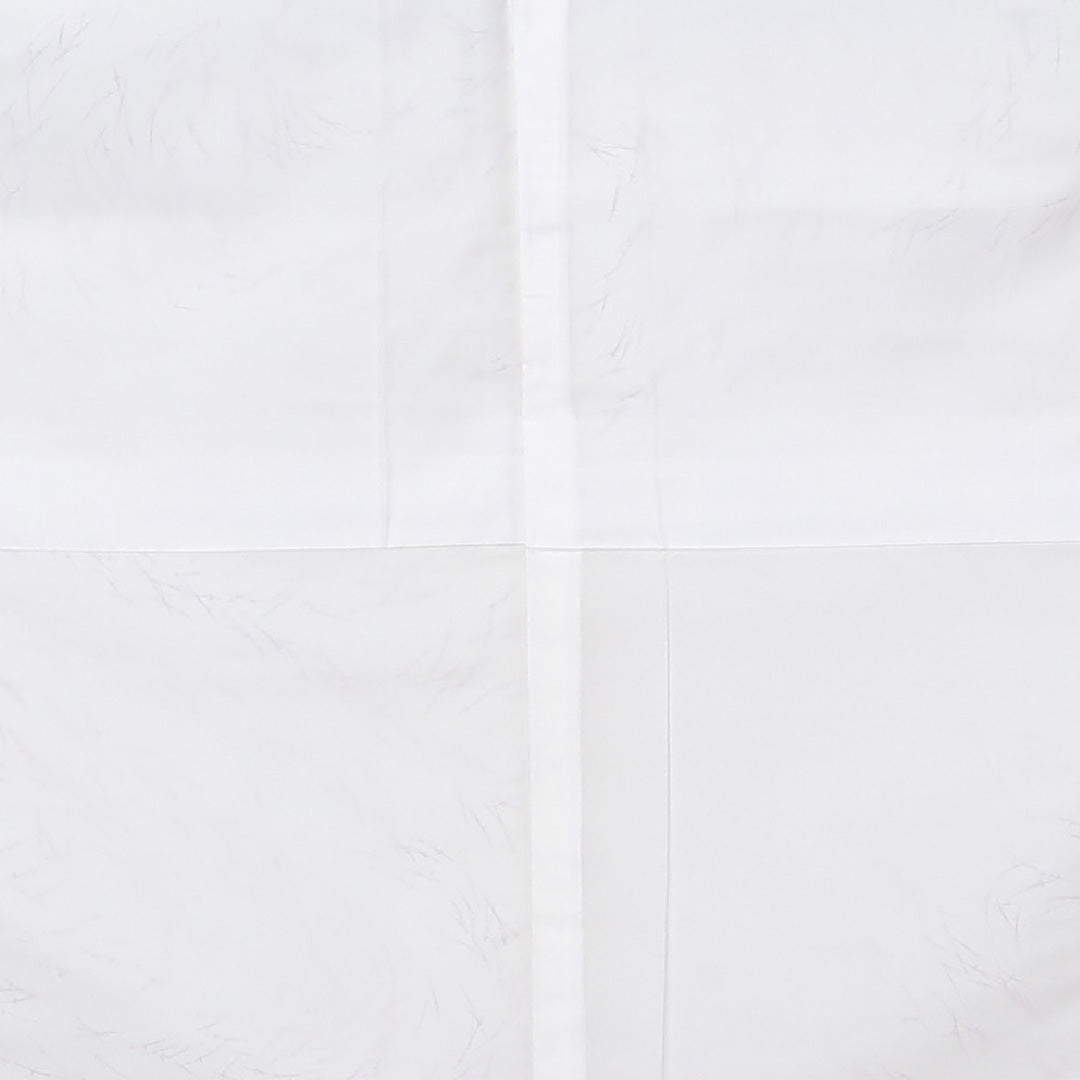小紋 袷 身丈156cm 裄63cm クリーム系 観世水 松葉 洗える着物 Bランク 1215-01862-4315