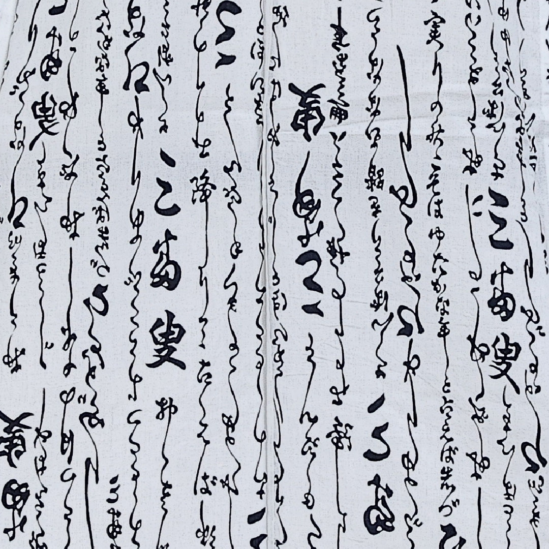 浴衣 夏物 洗える着物 身丈149cm 裄丈61cm Aランク 木綿 バチ衿 XSサイズ カジュアル 創作柄 独創的 粋 白系 1218-14272