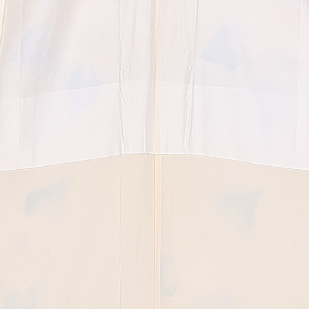 小紋 袷 身丈155cm 裄丈64cm 正絹 Cランク インフォーマル 広衿 Mサイズ 花柄 黄系 GP 1221-10529