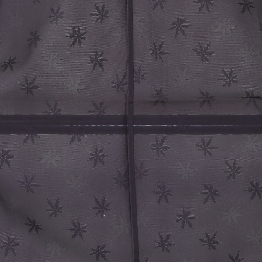 色無地 夏物 紗 身丈162cm 裄丈62cm 正絹 Aランク Lサイズ 広衿 インフォーマル 紋意匠 紅葉 紫系 1214-05253