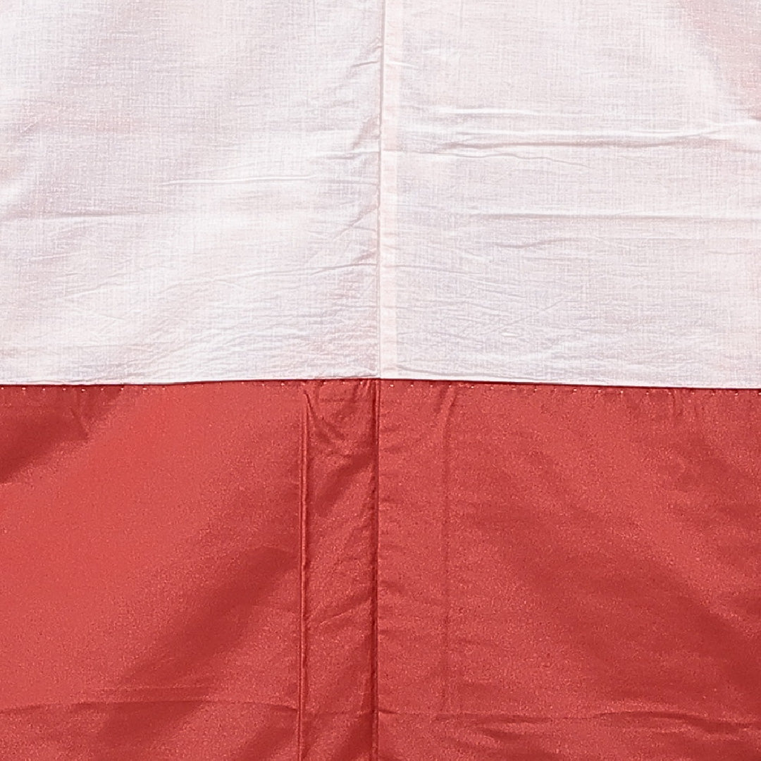 アンティーク 紬(銘仙) 袷 身丈144cm 裄丈61cm 正絹 Aランク XSサイズ バチ衿 橋 松 クリーム系 多色系 1216-15624