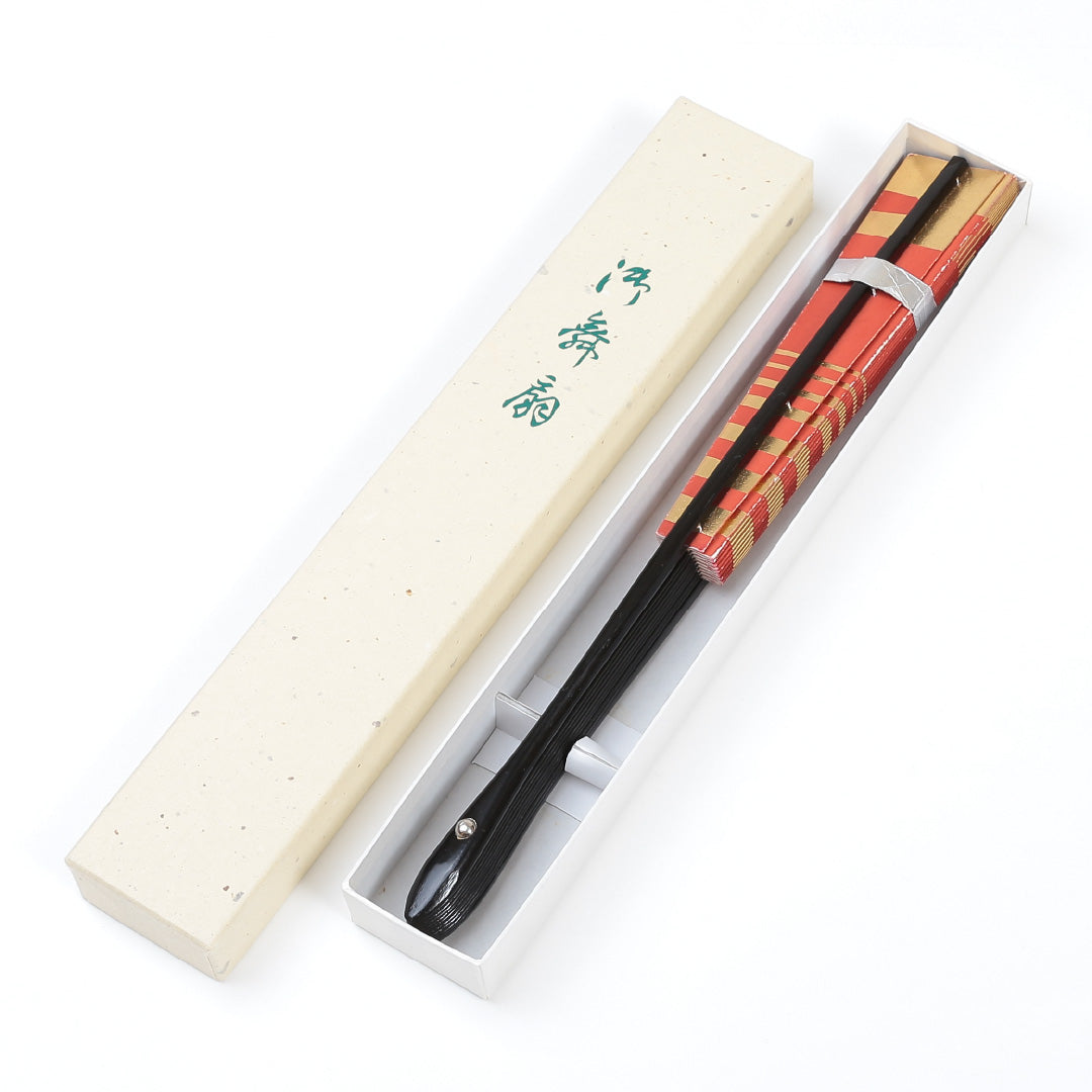 扇子 和装小物 Aランク 竹 舞踊 舞扇子 金箔 和紙 朱系 両面同柄 1221-00070