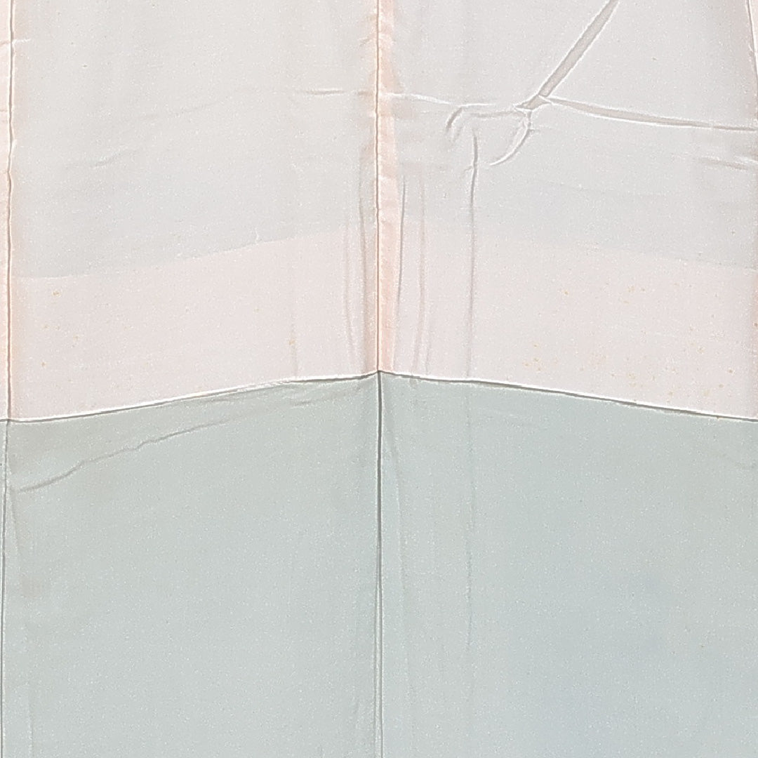 夏物 お召 (本塩沢) 夏物 身丈153cm 裄丈64cm 正絹 Sランク カジュアル バチ衿 Sサイズ 花菱亀甲 クリーム系 RP 1222-14493