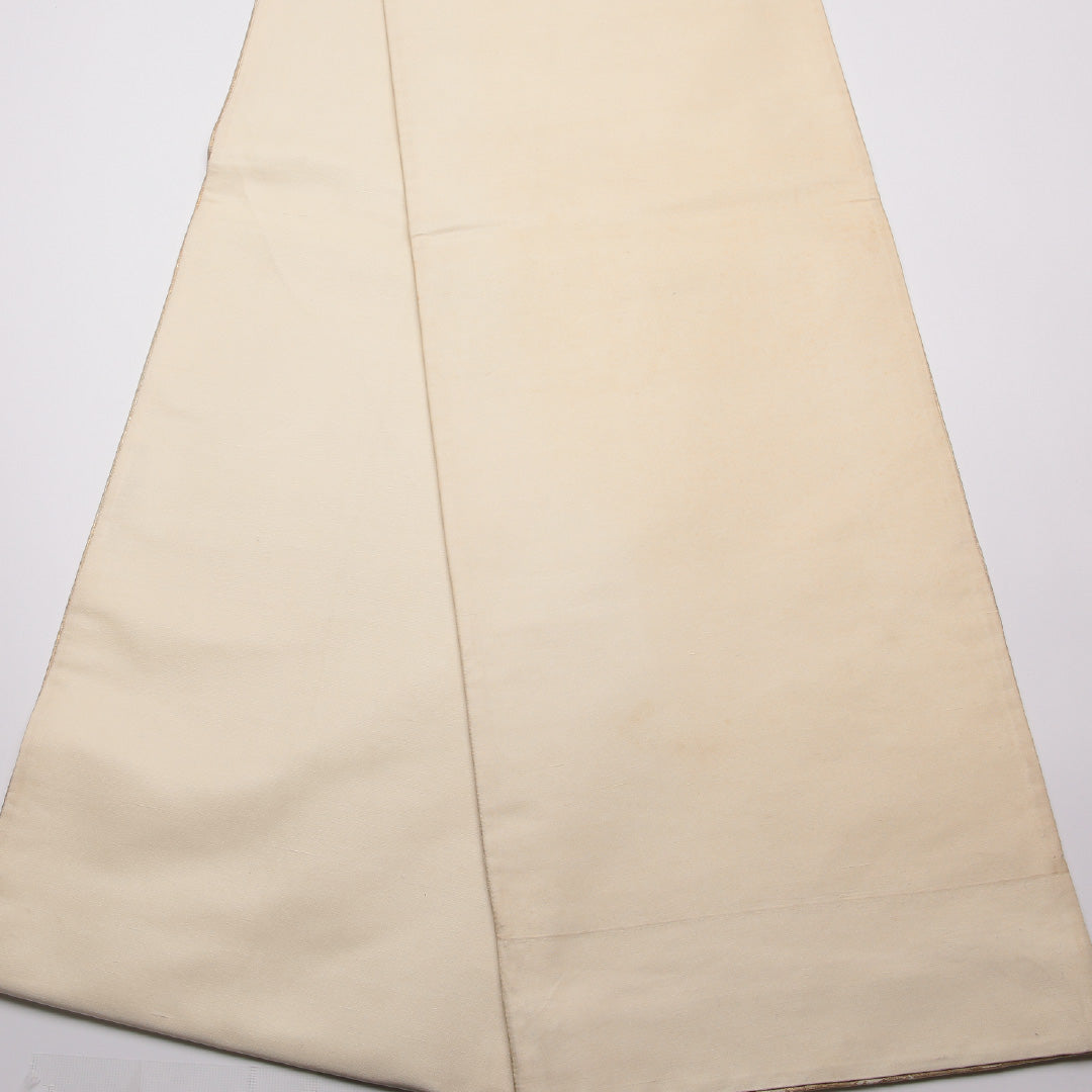 袋帯 帯丈422cm 正絹 六通 フォーマル 宝相華 引箔 ベージュ系 1243-01344
