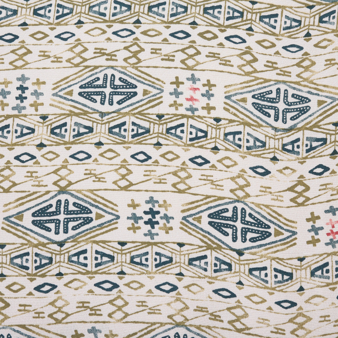 小紋 袷 身丈150cm 裄丈63cm 正絹 Sランク Sサイズ 広衿 インフォーマル ちりめん 幾何学柄 白系 1215-01853