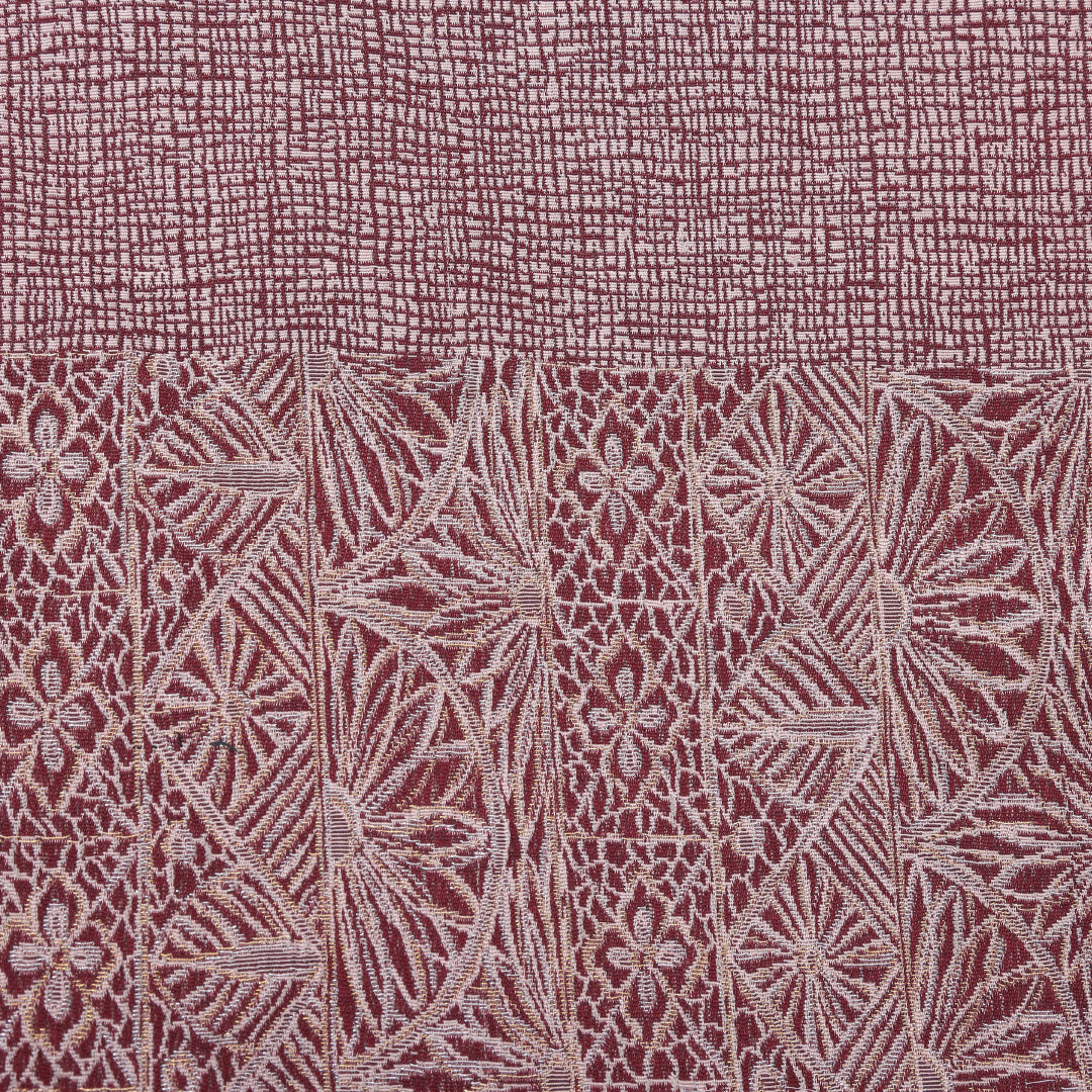 付下げ(お召) 袷 身丈151cm 裄丈61cm 正絹 Sランク Sサイズ 広衿 インフォーマル 有職文様 赤系 ピンク系 1261-03201