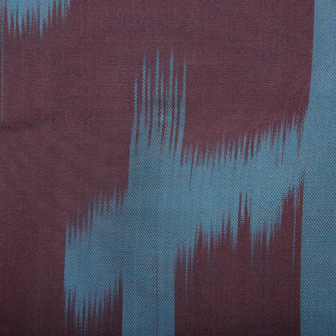 アンティーク 紬(銘仙) 袷 身丈148cm 裄丈61cm 正絹 Cランク XSサイズ 広衿 井絣 紫系 1216-03512