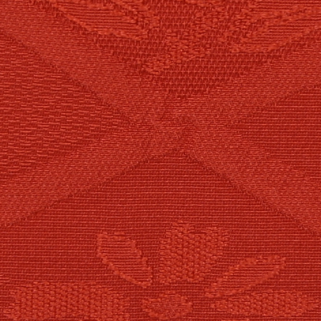 道行コート 袷 身丈89cm 裄64.5cm 正絹 Sランク 菱形 朱系 1217-00457