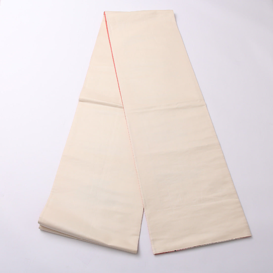 振袖用 袋帯 帯丈426cm 正絹 六通 三松 蝶 ピンク系 1243-01585