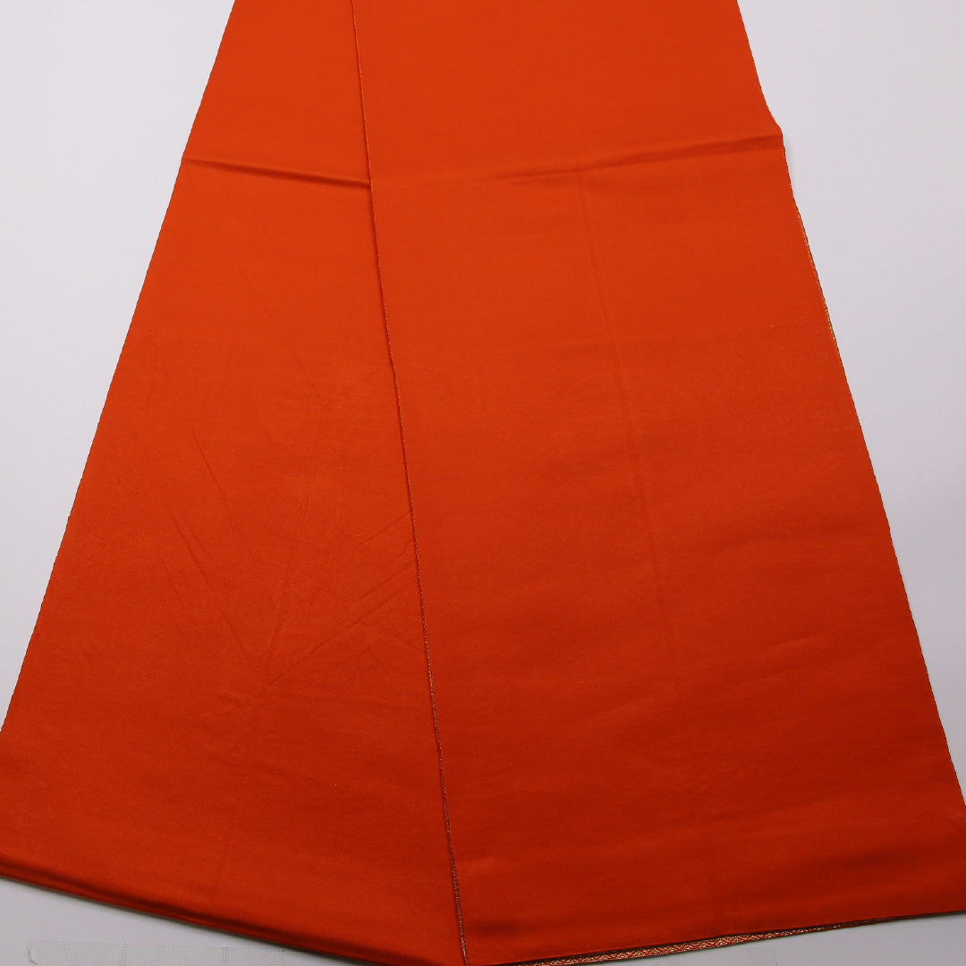 袋帯 帯丈418cm 正絹 六通 フォーマル 鏡裏文 朱系 1243-01349