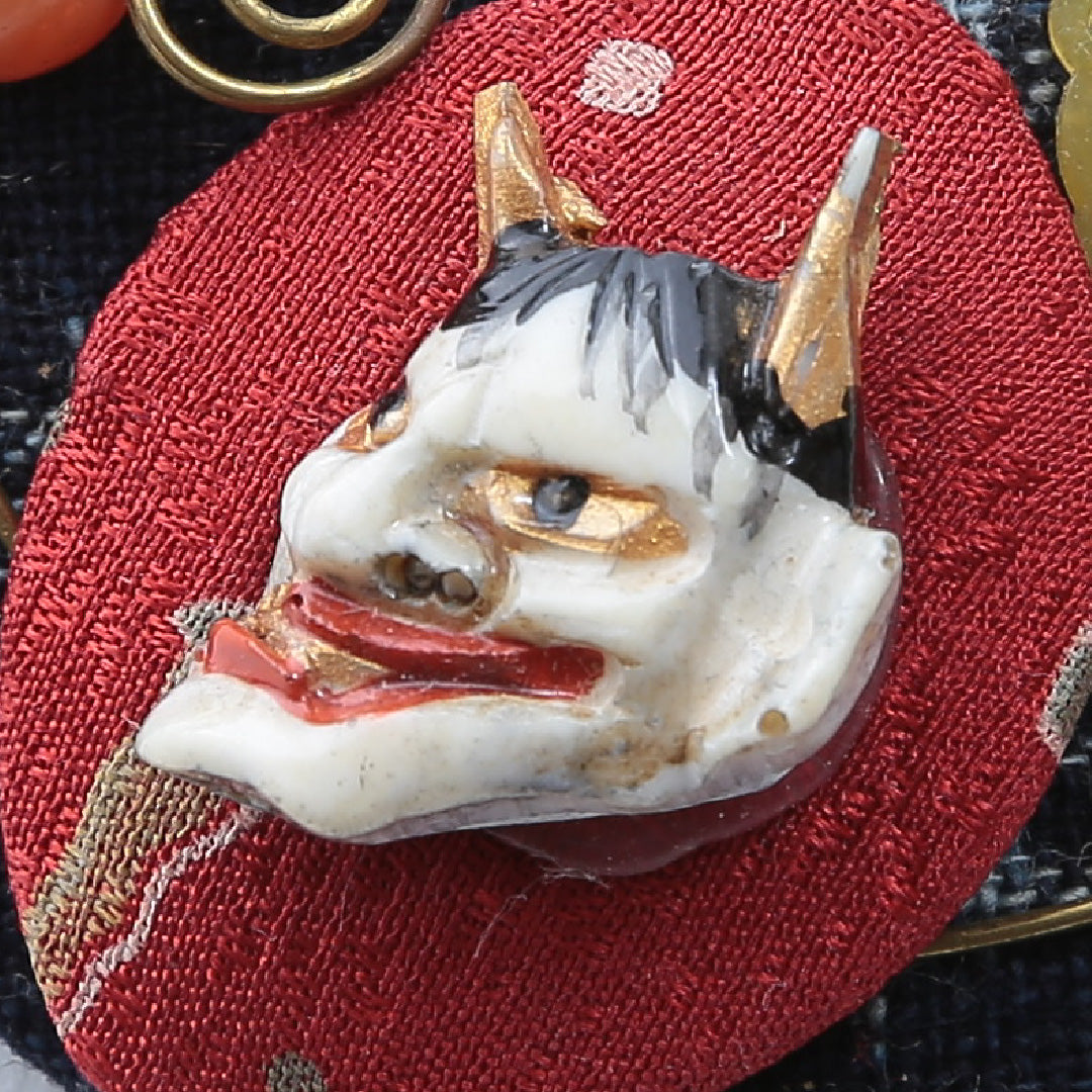 帯留め Aランク ハンドメイド 黒系 1231-000107-310