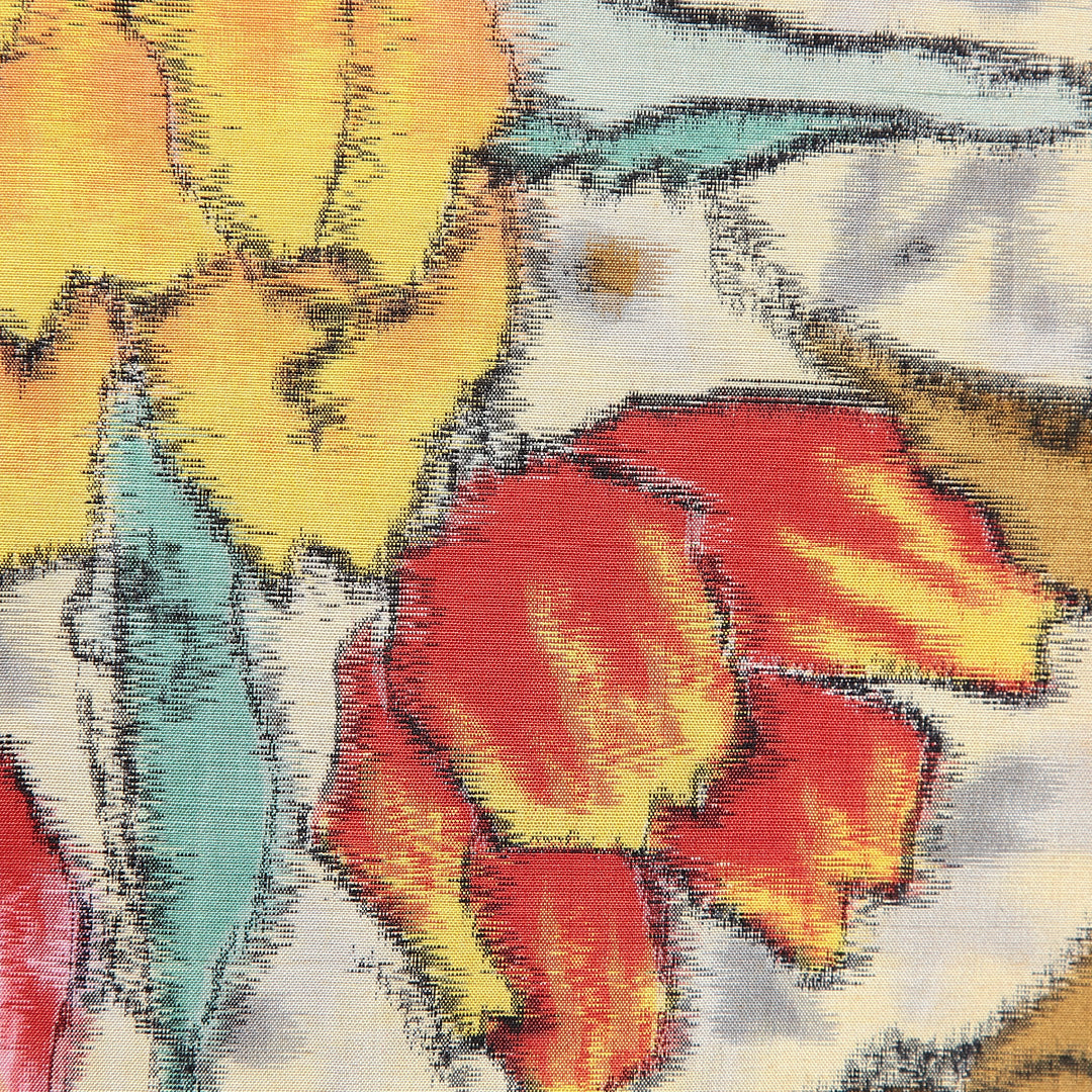 アンティーク 道中着 袷 身丈75cm 裄丈65cm 正絹 Bランク Mサイズ カサブランカ クリーム系 RP 1236-14644