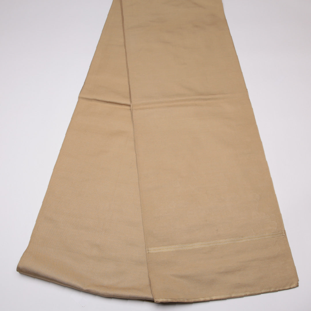 アンティーク 袋帯 帯丈392cm 六通 金銀糸 梅 セミフォーマル ベージュ系 正絹 Cランク 1223-01119